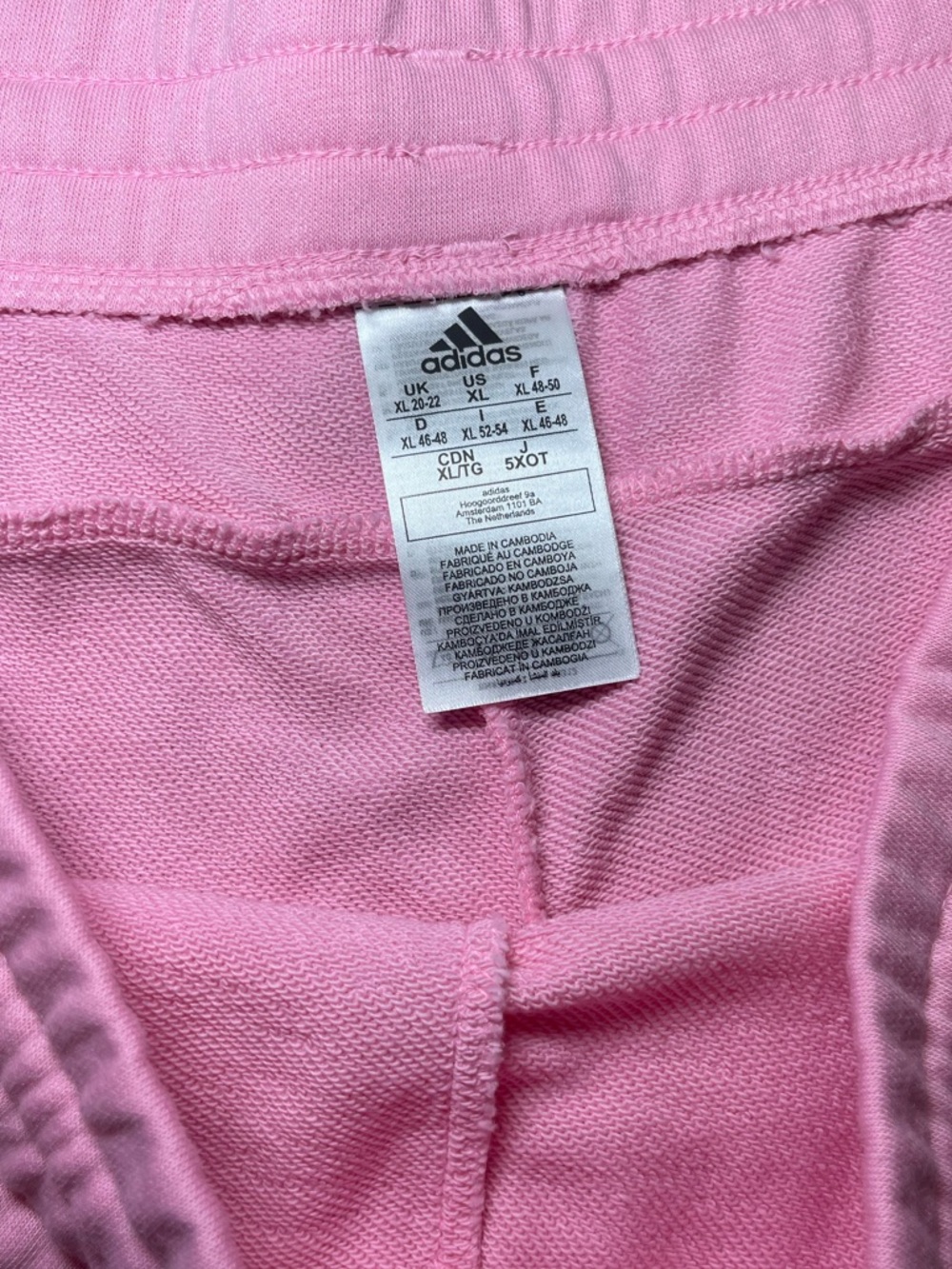 Adidas Women's Essentials Linear French Terry Shorts in Light Pink Size XL - Picture 13 of 13